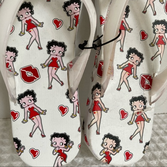 BETTY BOOP flip flops Sandal Thong Womens Size 6 - Picture 2 of 10